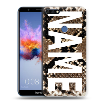 Силиконовый противоударный чехол на Huawei Honor 7C с принтом NAME