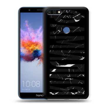 Силиконовый противоударный чехол на Huawei Honor 7C с принтом ФАМИЛИЯ