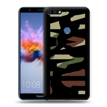 Силиконовый противоударный чехол на Huawei Honor 7C с принтом NAME