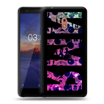 Силиконовый чехол на Nokia 2.1 с принтом ИМЯ