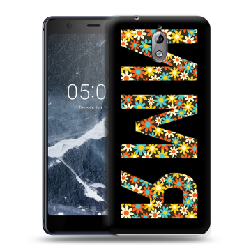 Силиконовый чехол на Nokia 3.1 с принтом ИМЯ