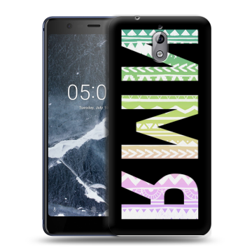 Силиконовый чехол на Nokia 3.1 с принтом ИМЯ