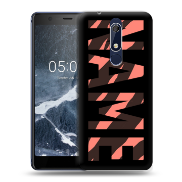 Силиконовый чехол на Nokia 5.1 с принтом NAME