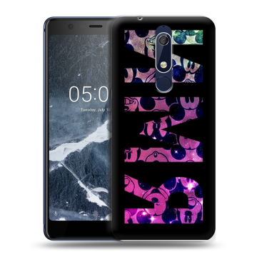Силиконовый чехол на Nokia 5.1 с принтом ИМЯ