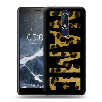 Силиконовый чехол на Nokia 5.1 с принтом NAME