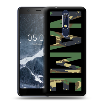 Силиконовый чехол на Nokia 5.1 с принтом NAME