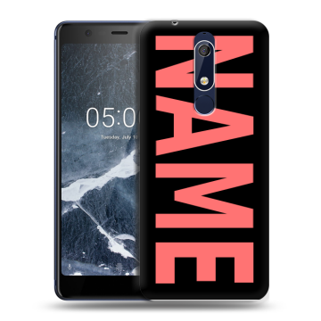 Силиконовый чехол на Nokia 5.1 с принтом NAME
