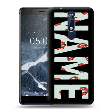 Силиконовый чехол на Nokia 5.1 с принтом NAME