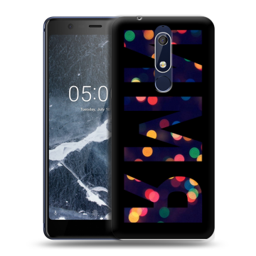 Силиконовый чехол на Nokia 5.1 с принтом ИМЯ