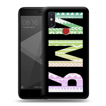 Силиконовый чехол на Xiaomi Mi8 SE с принтом ИМЯ