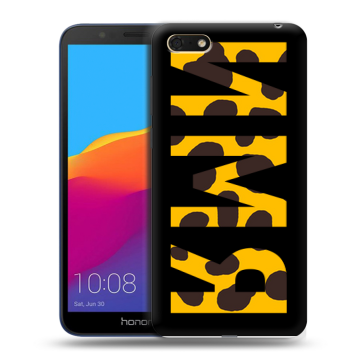 Силиконовый чехол на Huawei Honor 7A с принтом ИМЯ