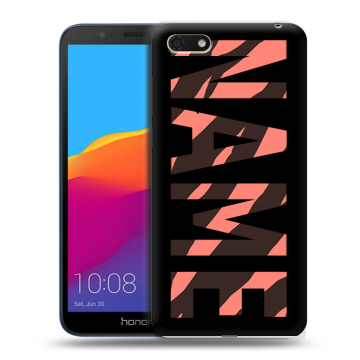 Силиконовый чехол на Huawei Honor 7A с принтом NAME