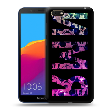 Силиконовый чехол на Huawei Honor 7A с принтом ИМЯ