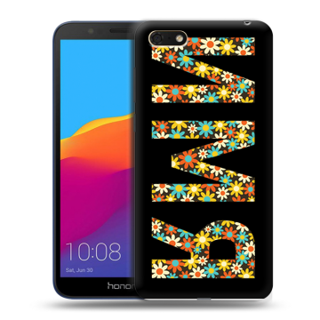 Силиконовый чехол на Huawei Honor 7A с принтом ИМЯ