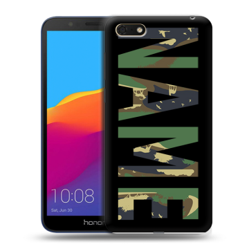 Силиконовый чехол на Huawei Honor 7A с принтом NAME