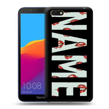 Силиконовый чехол на Huawei Honor 7A с принтом NAME