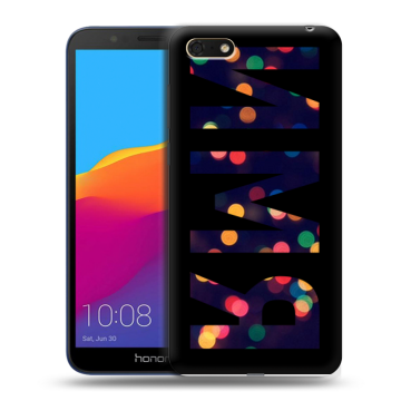 Силиконовый чехол на Huawei Honor 7A с принтом ИМЯ