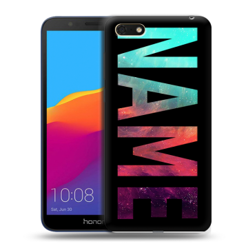 Силиконовый чехол на Huawei Honor 7A с принтом NAME