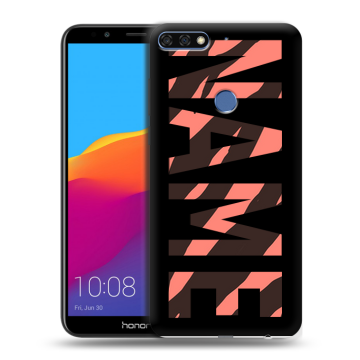 Пластиковый чехол на Huawei Honor 7C Pro с принтом NAME