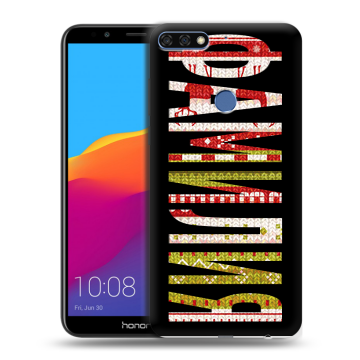 Пластиковый чехол на Huawei Honor 7C Pro с принтом ФАМИЛИЯ