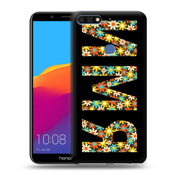Пластиковый чехол на Huawei Honor 7C Pro с принтом ИМЯ