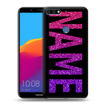 Пластиковый чехол на Huawei Honor 7C Pro с принтом NAME