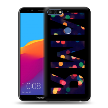 Пластиковый чехол на Huawei Honor 7C Pro с принтом ИМЯ