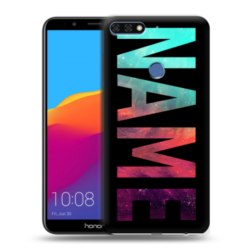 Пластиковый чехол на Huawei Honor 7C Pro с принтом NAME