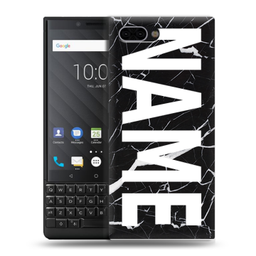 Пластиковый чехол на BlackBerry KEY2 с принтом NAME