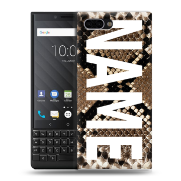 Пластиковый чехол на BlackBerry KEY2 с принтом NAME