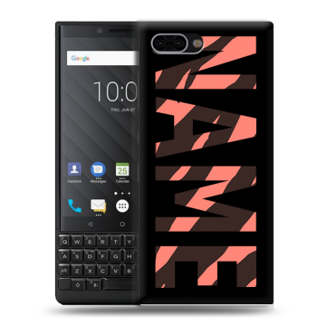 Пластиковый чехол на BlackBerry KEY2 с принтом NAME