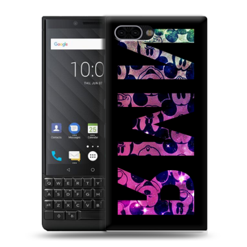 Пластиковый чехол на BlackBerry KEY2 с принтом ИМЯ