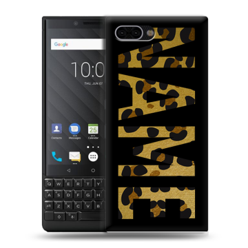 Пластиковый чехол на BlackBerry KEY2 с принтом NAME