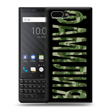 Пластиковый чехол на BlackBerry KEY2 с принтом ФАМИЛИЯ