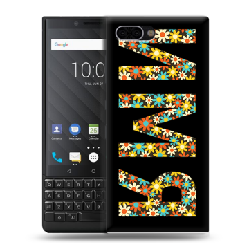 Пластиковый чехол на BlackBerry KEY2 с принтом ИМЯ