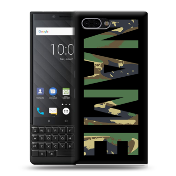 Пластиковый чехол на BlackBerry KEY2 с принтом NAME