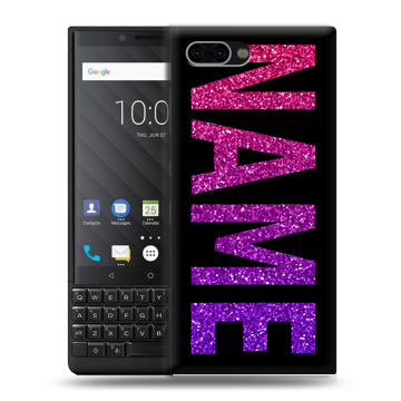 Пластиковый чехол на BlackBerry KEY2 с принтом NAME