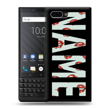 Пластиковый чехол на BlackBerry KEY2 с принтом NAME