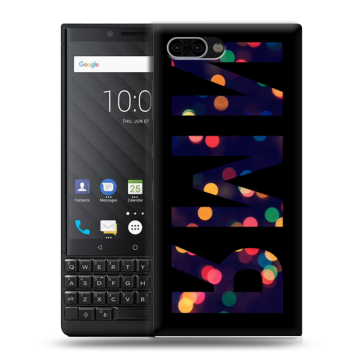Пластиковый чехол на BlackBerry KEY2 с принтом ИМЯ