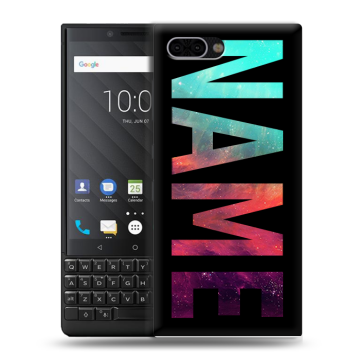 Пластиковый чехол на BlackBerry KEY2 с принтом NAME