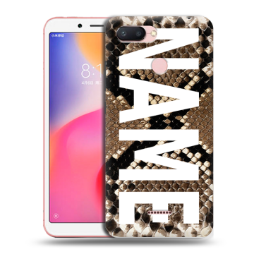 Силиконовый чехол на Xiaomi RedMi 6 с принтом NAME