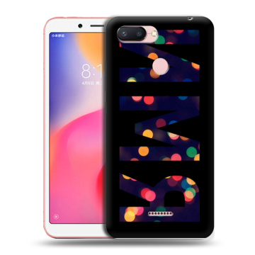 Силиконовый чехол на Xiaomi RedMi 6 с принтом ИМЯ