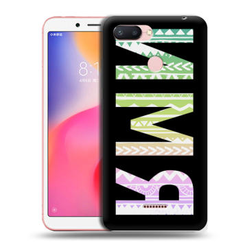 Силиконовый чехол на Xiaomi RedMi 6 с принтом ИМЯ
