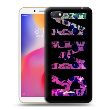 Силиконовый противоударный чехол на Xiaomi RedMi 6A с принтом ИМЯ