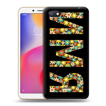 Силиконовый противоударный чехол на Xiaomi RedMi 6A с принтом ИМЯ
