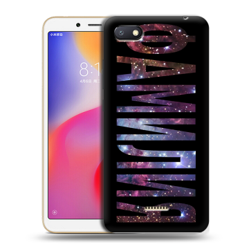Силиконовый противоударный чехол на Xiaomi RedMi 6A с принтом ФАМИЛИЯ