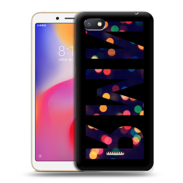 Силиконовый противоударный чехол на Xiaomi RedMi 6A с принтом ИМЯ
