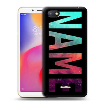 Силиконовый противоударный чехол на Xiaomi RedMi 6A с принтом NAME