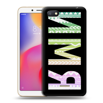Силиконовый противоударный чехол на Xiaomi RedMi 6A с принтом ИМЯ