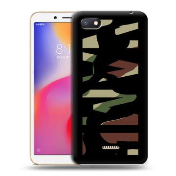 Силиконовый противоударный чехол на Xiaomi RedMi 6A с принтом NAME